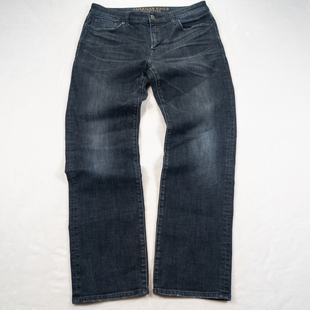 American Eagle Straight Jeans Men 32x32 Dark Rinse Classic Staple Capsule Modern